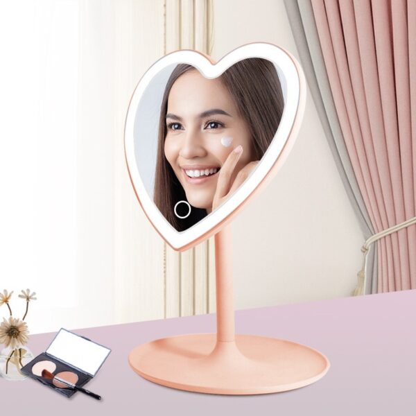 LED Heart-shaped Mirror