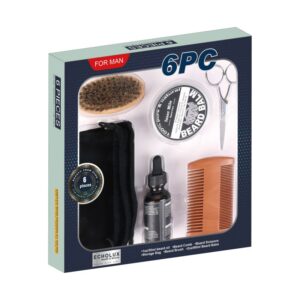 6 Pieces Beard Grooming Kit For Men