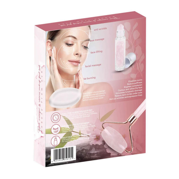 Pink Rose Quartz Jade Facial Beauty Face Massage-1