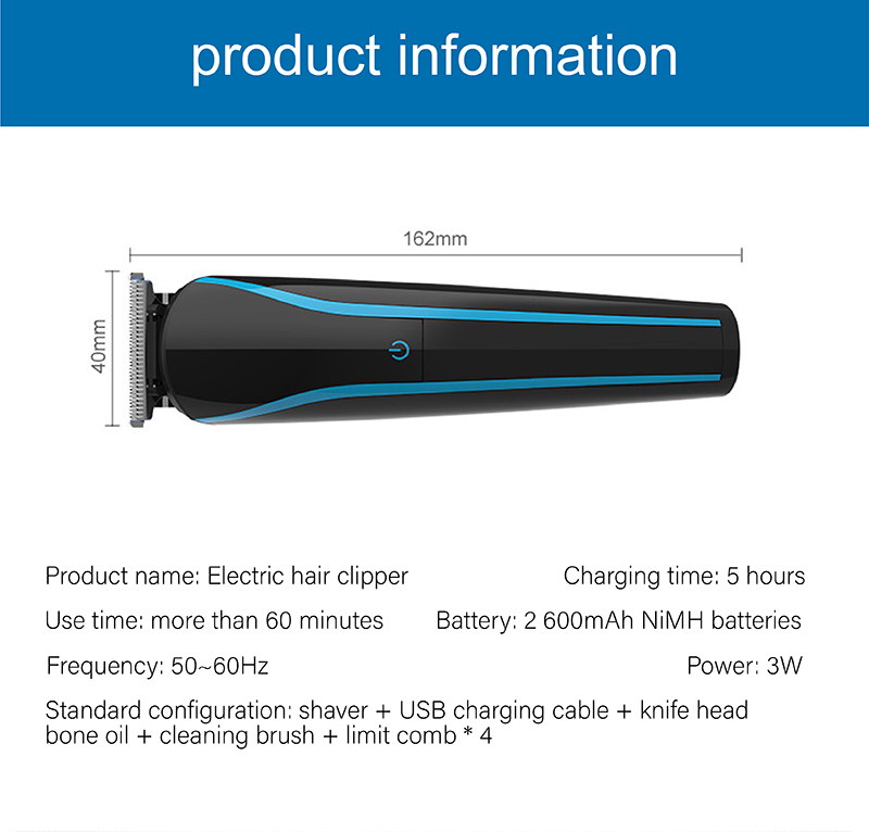 Rechargeable Electric Hair Clipper-7