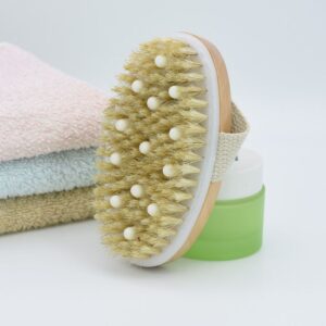 Wooden Bamboo Exfoliating Bath Dry Body Brush